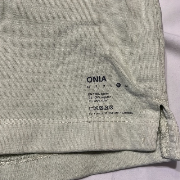 Onia Garment Dyed Terry Shirts in Mint Size XL - Picture 3 of 7